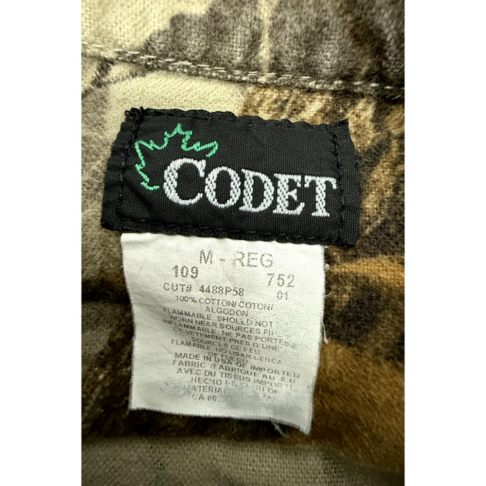 Vintage CODET Mens Medium RealTree Hardwear Camo Cotton Flannel Hunting Shirt - Picture 2 of 10